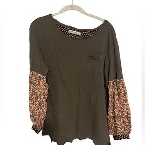 Woman’s small Free People flowy oversized long sleeve shirt